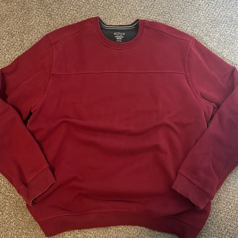 Arrow Men's Rich Red Crewneck Sweater